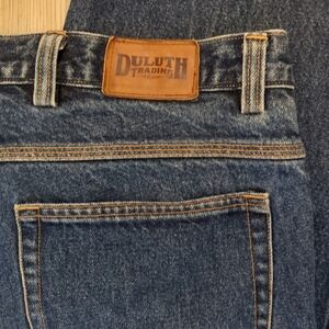VTG Duluth Trading Co Ballroom Relaxed Fit Jeans Men 44x32 Blue Denim 84011 USA